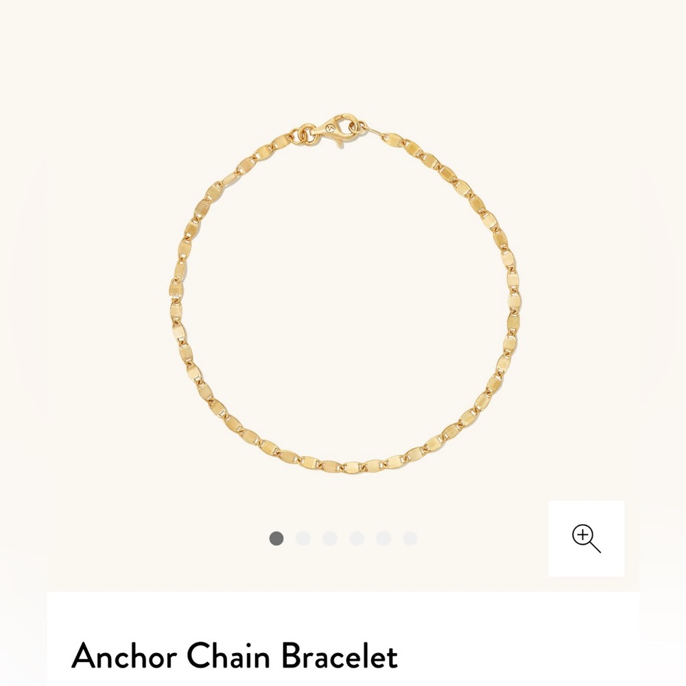 Mejuri 14k Gold Anchor Chain Bracelet